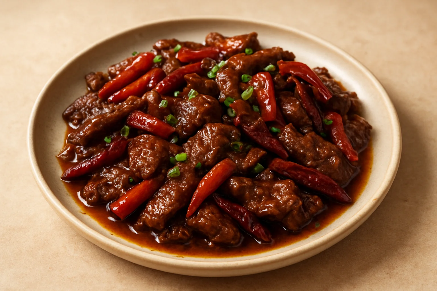 Bœuf sauté du Sichuan