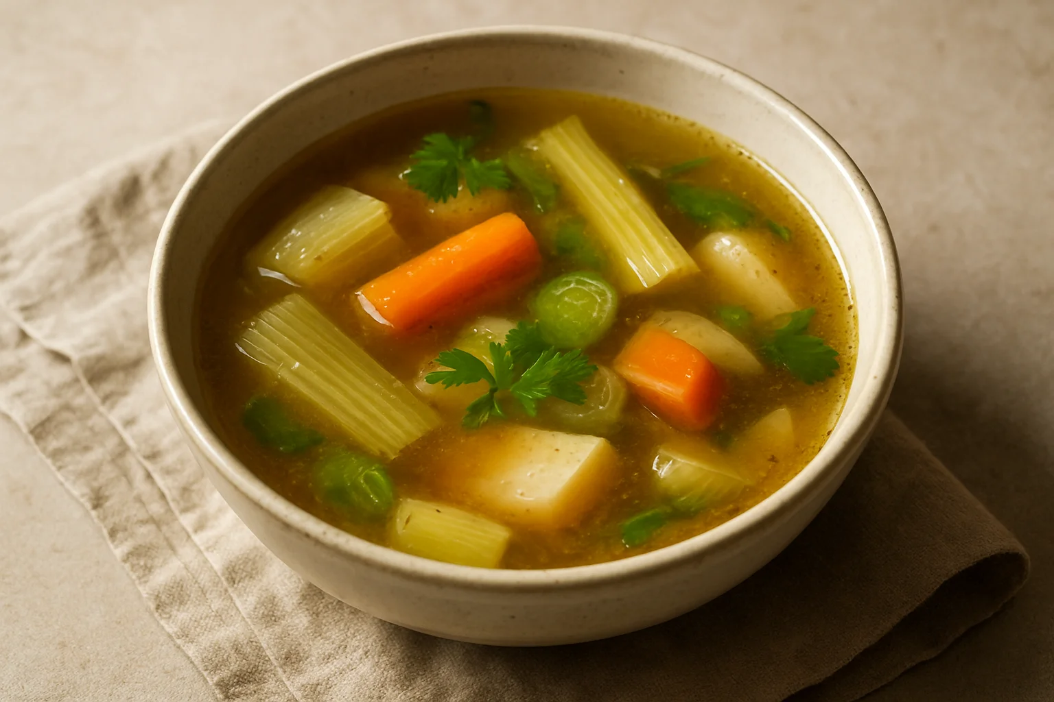 Bouillon de légumes maison