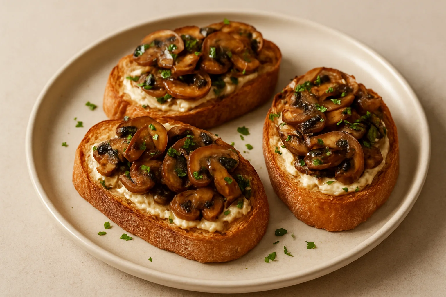 Bruschetta aux champignons