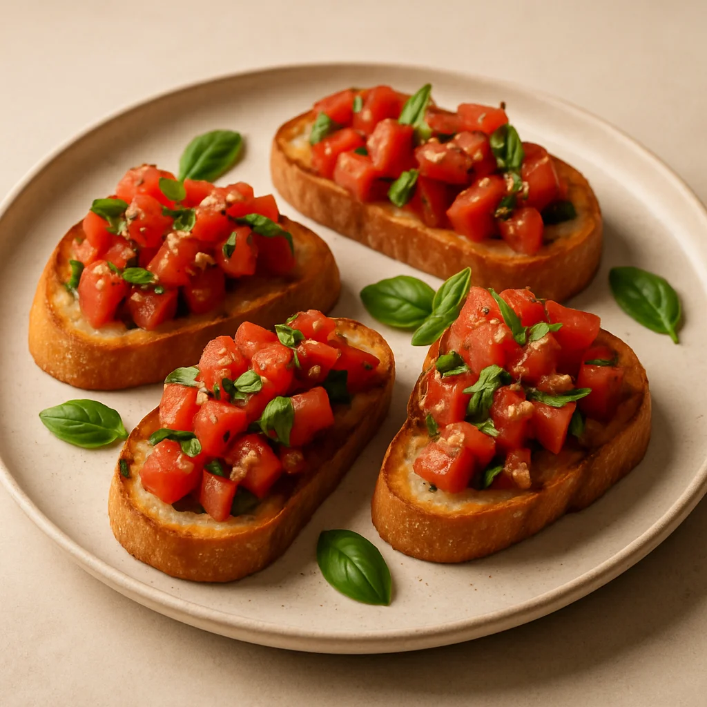 Bruschetta tomate-basilic