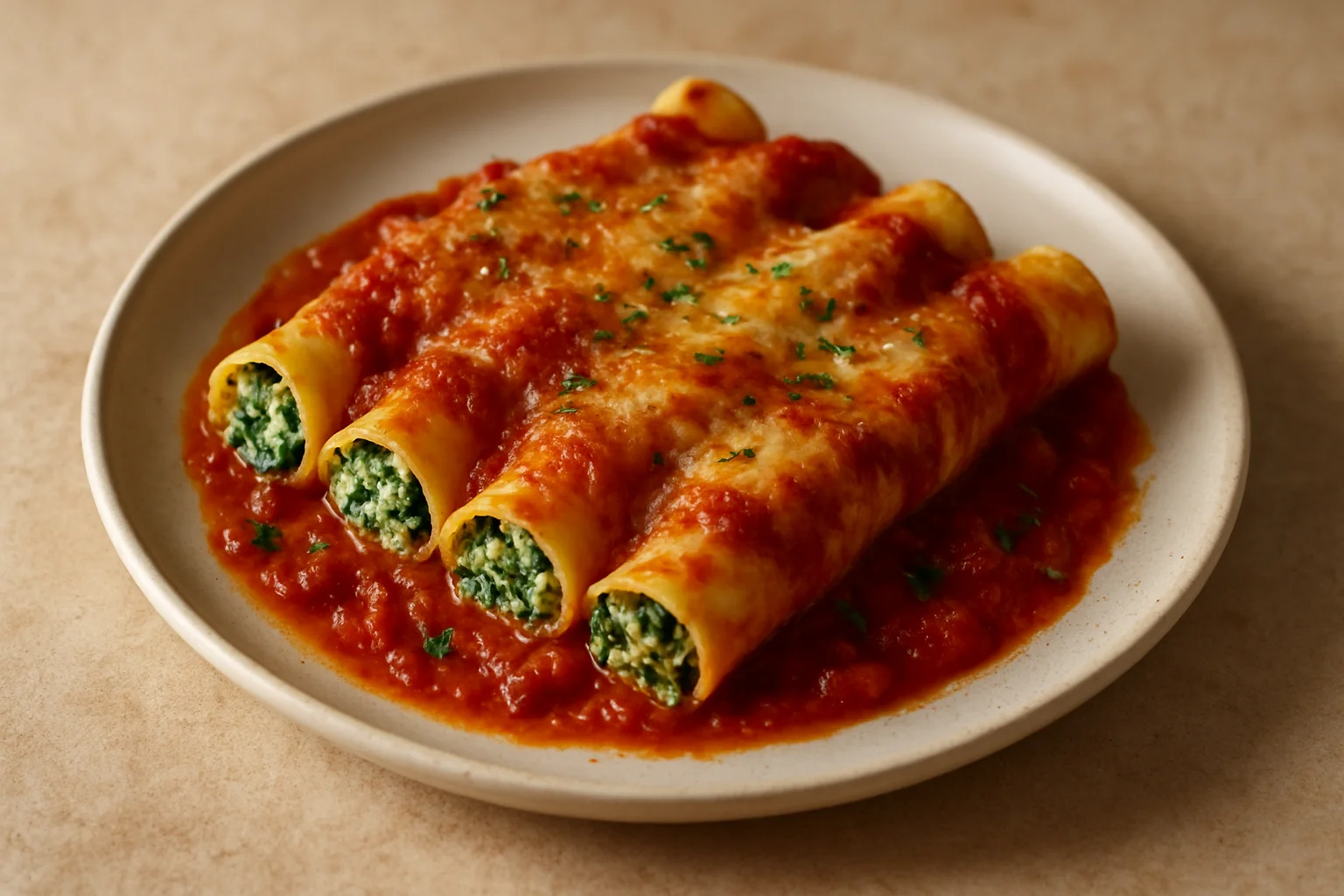 Cannelloni ricotta-épinards