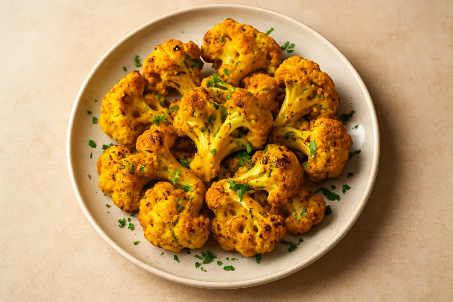 Chou-fleur rôti au curcuma