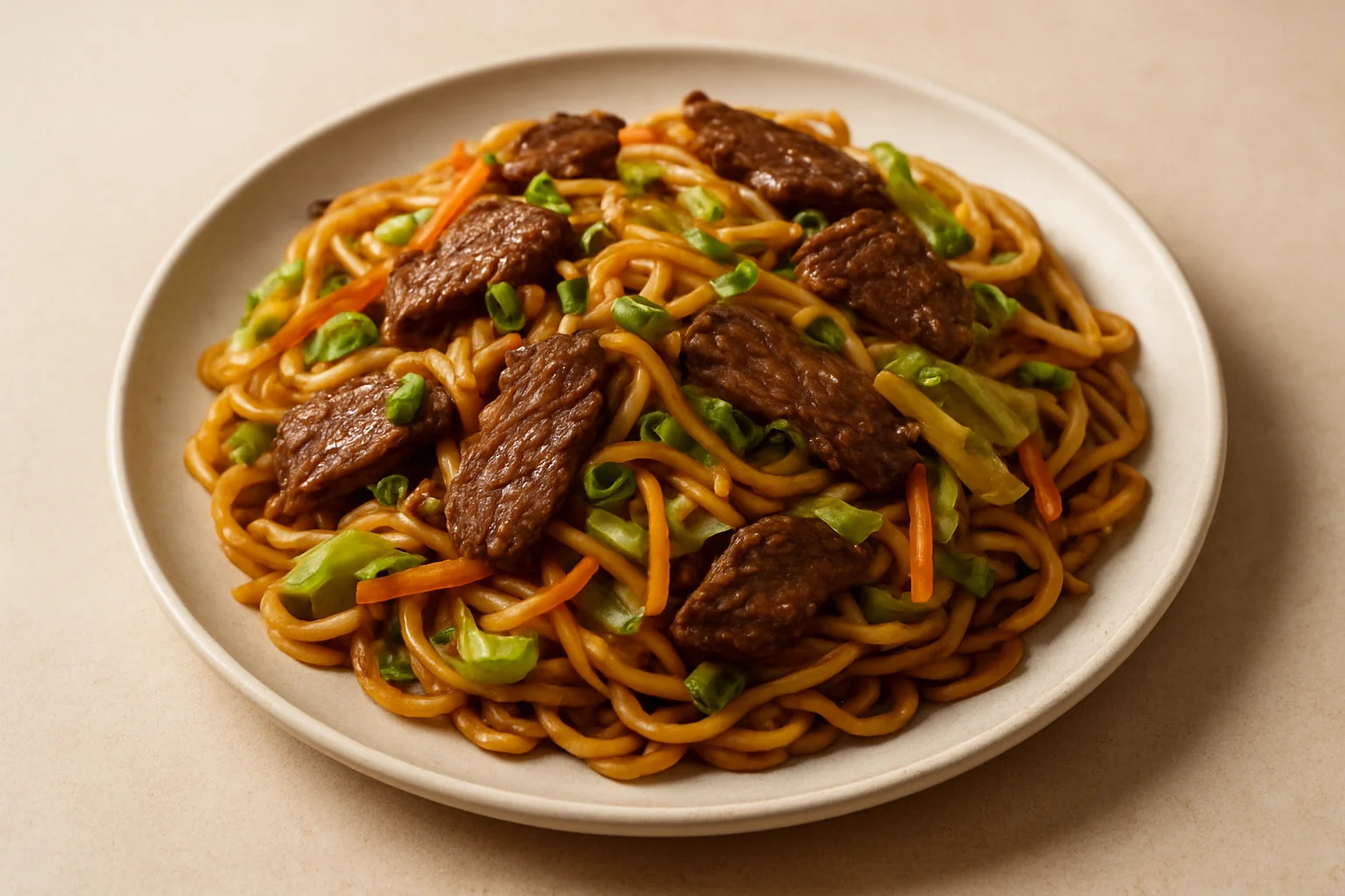 Chow mein au bœuf