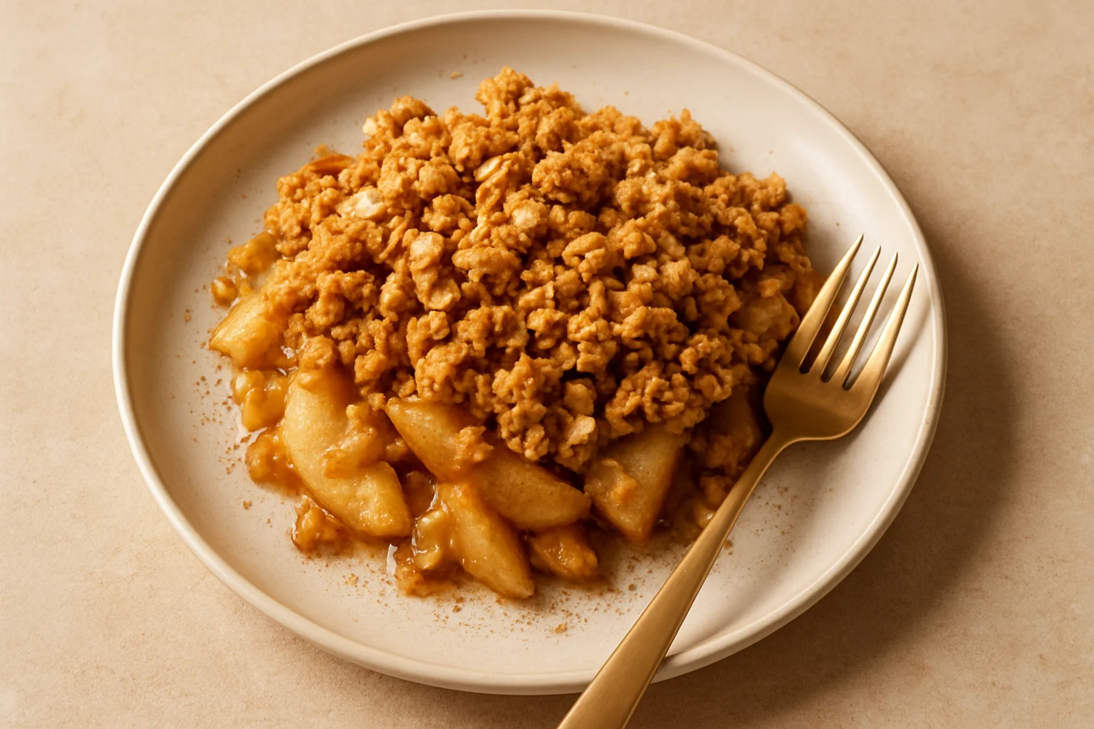 Crumble pommes-flocons d'avoine