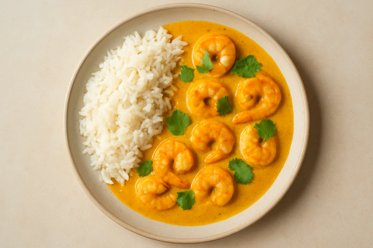 Curry de crevettes au lait de coco