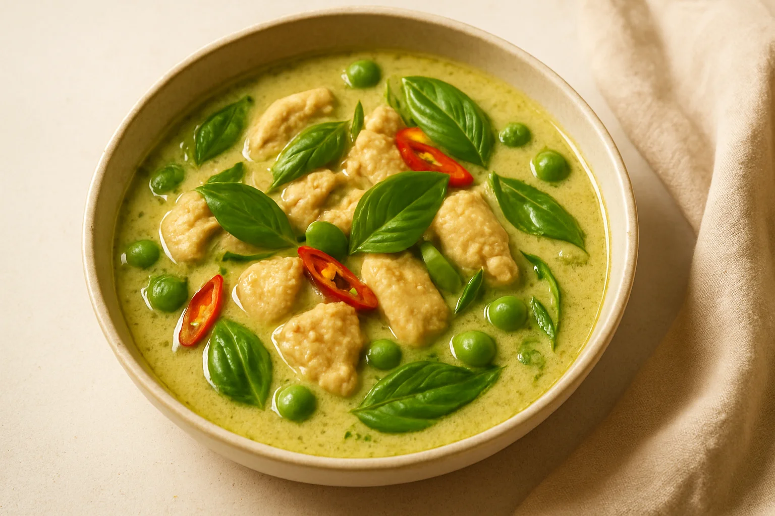 Curry vert thaï au poulet