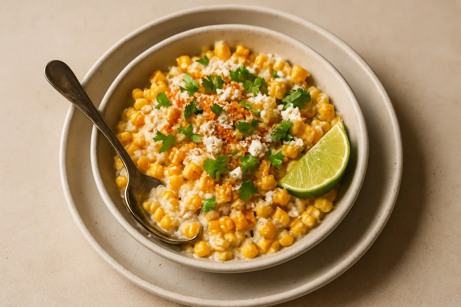 Esquites (maïs crémeux)