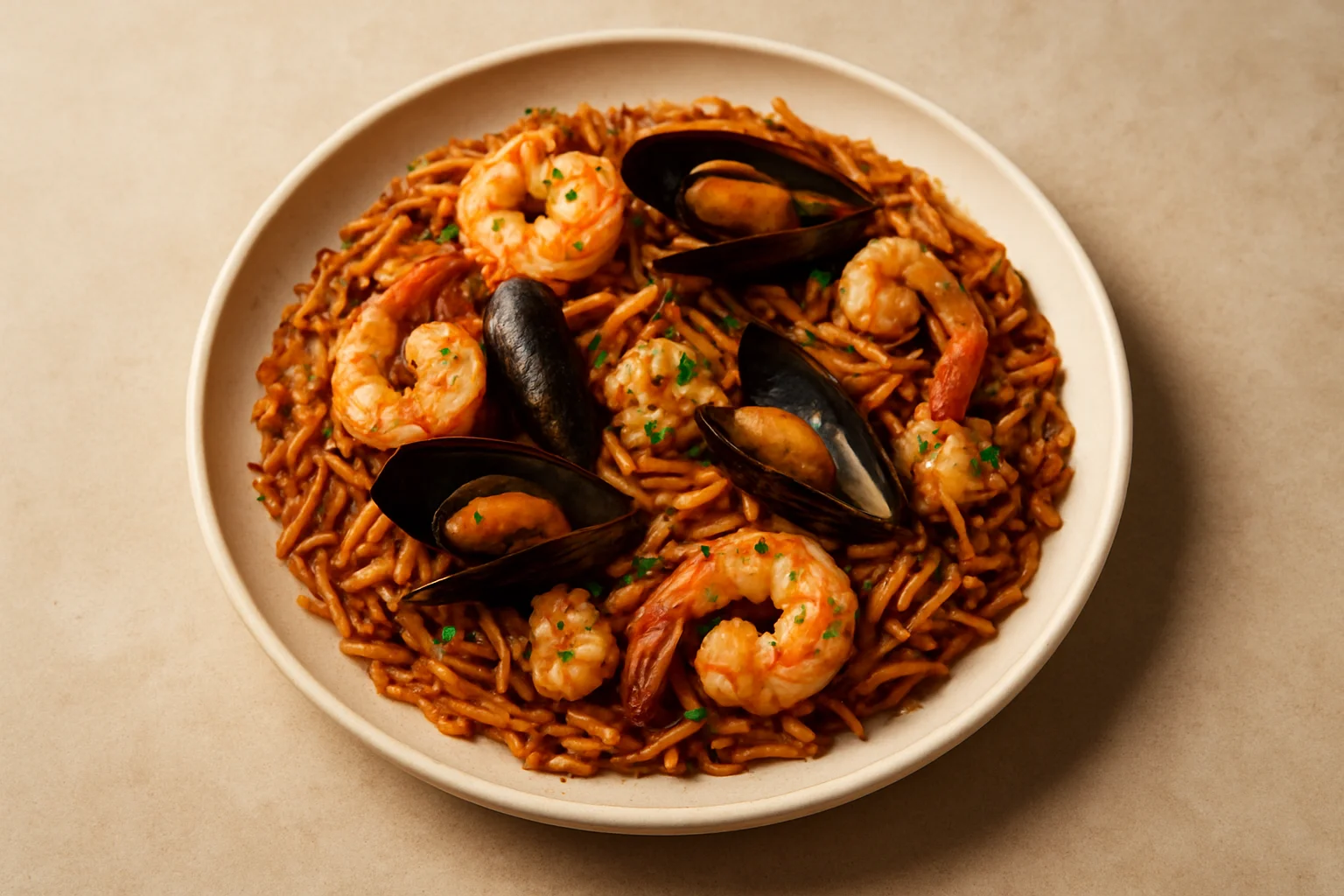 Fideuà aux fruits de mer