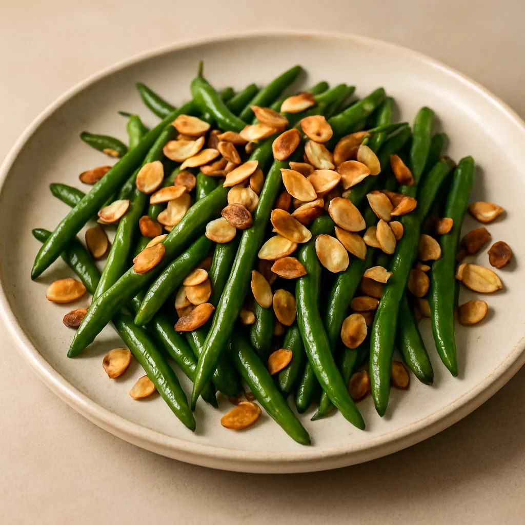 Haricots verts aux amandes