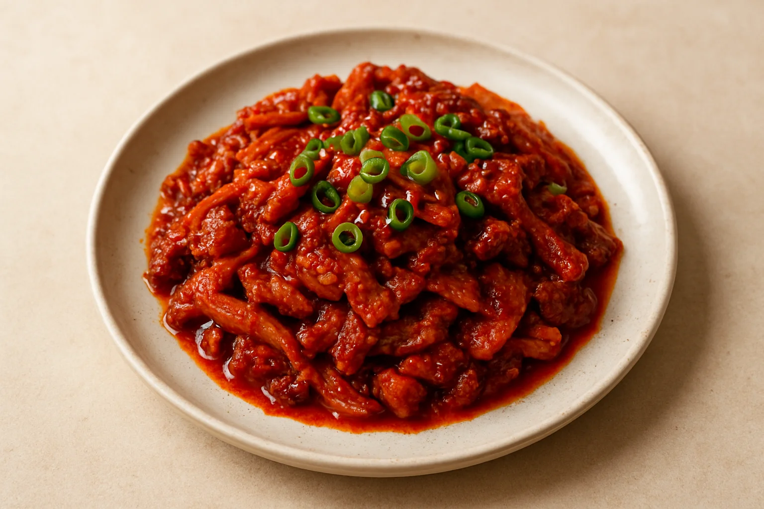 Porc sauté épicé coréen