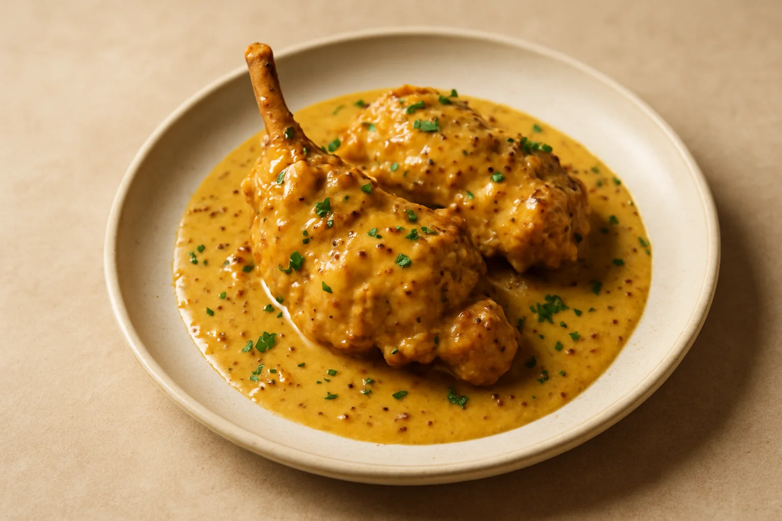 Lapin à la moutarde