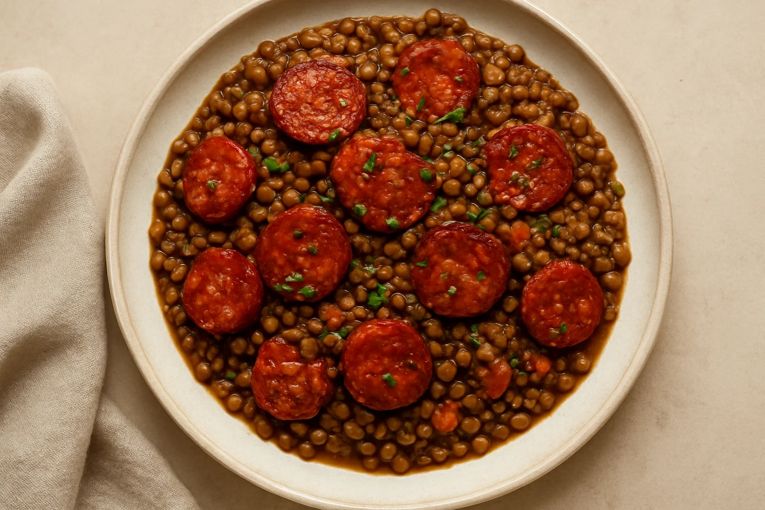 Lentilles au chorizo