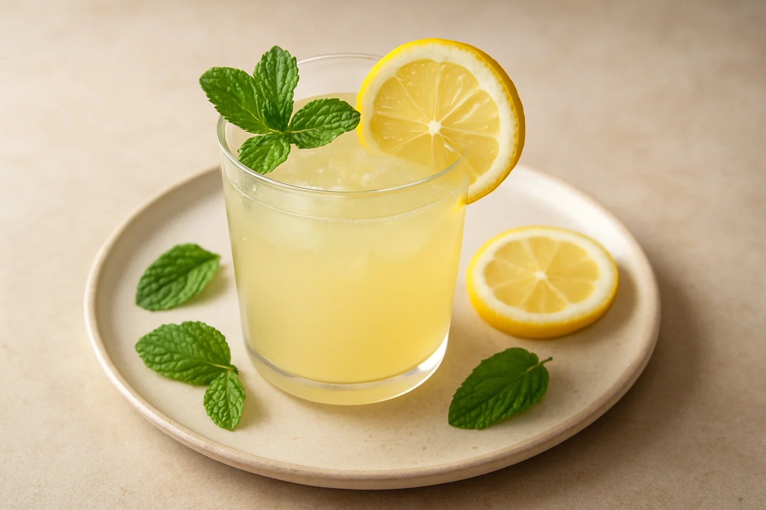 Limonade maison à la menthe