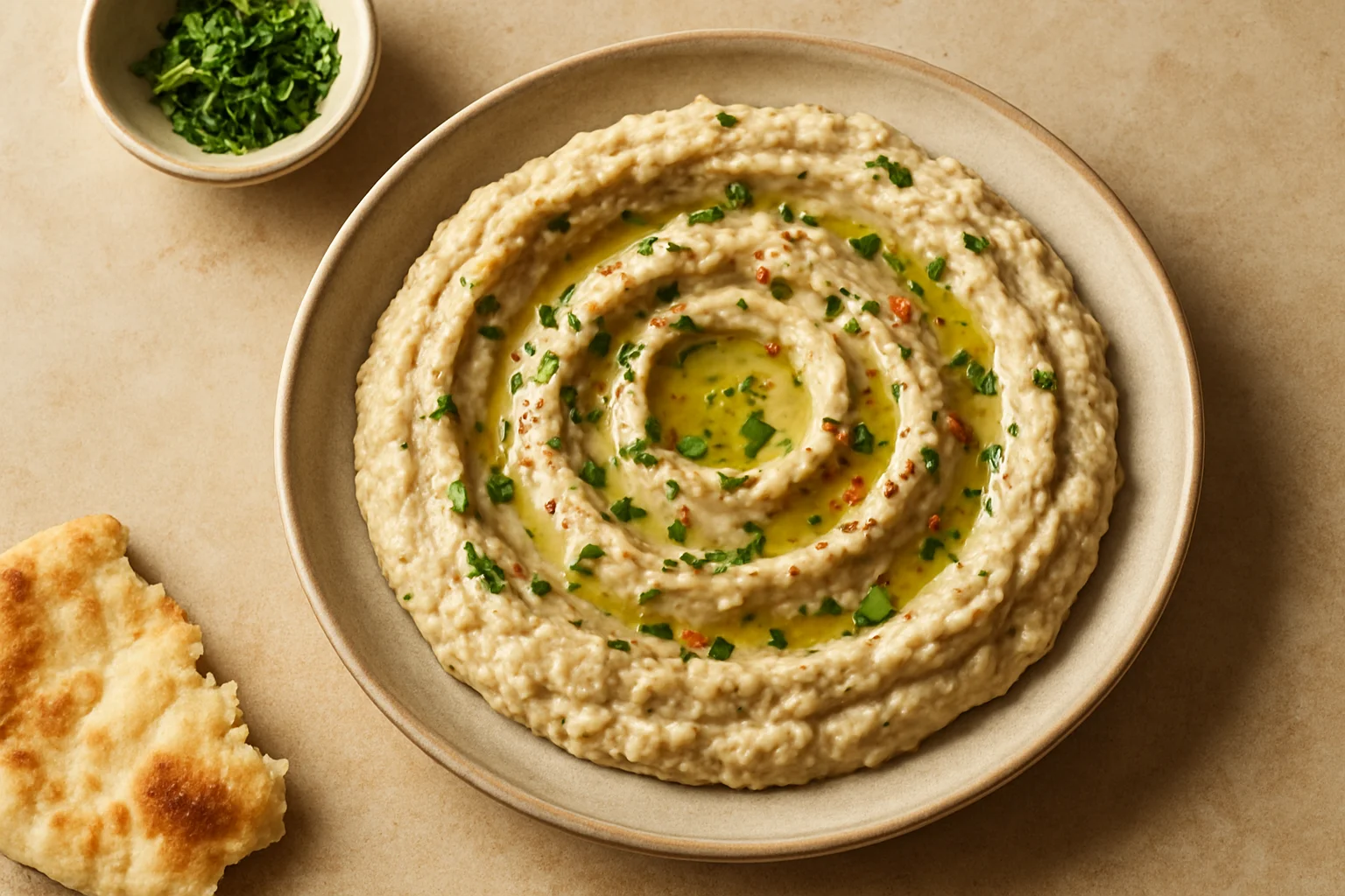 Moutabal (caviar d'aubergine au tahini)