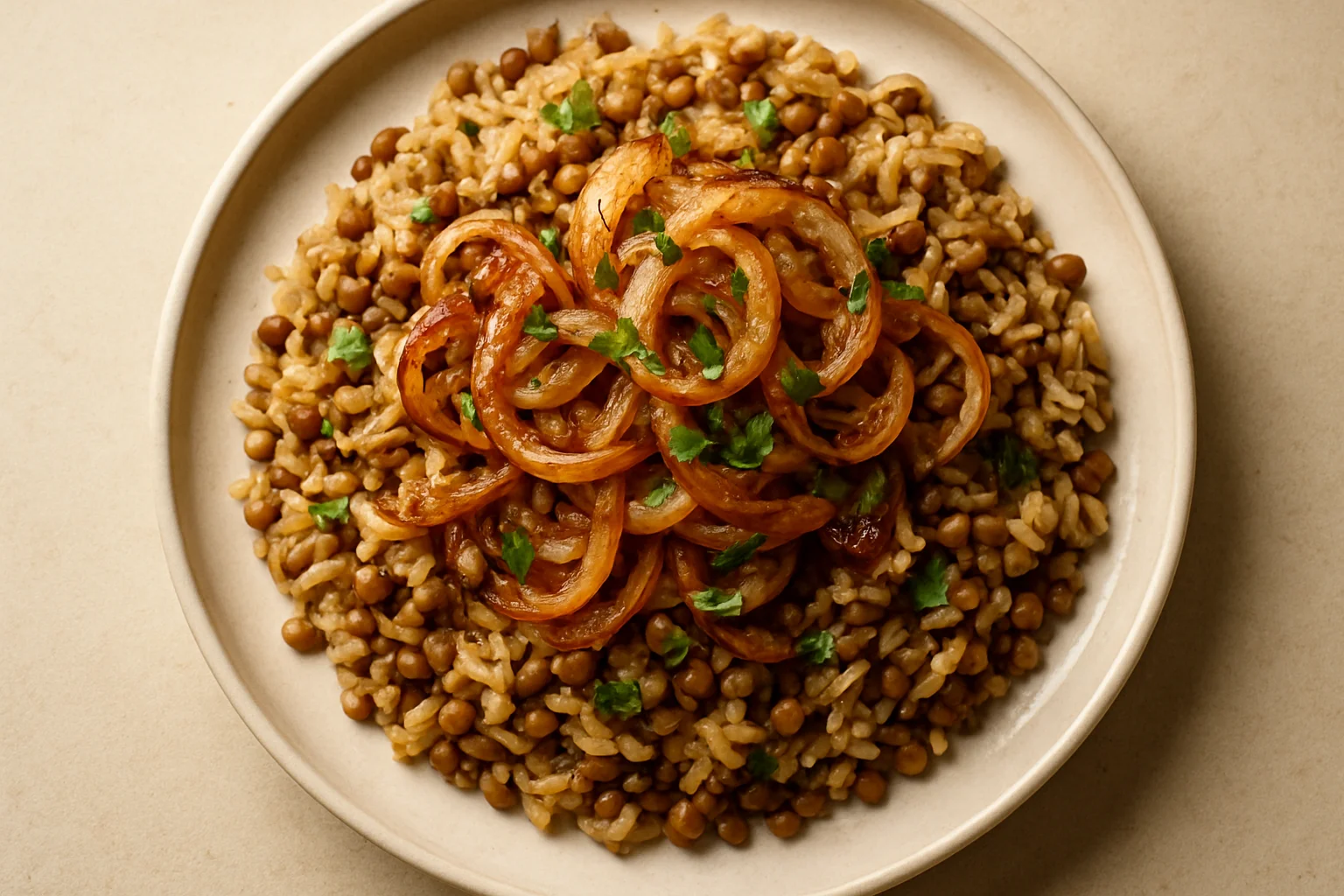 Mujaddara (lentilles & riz)