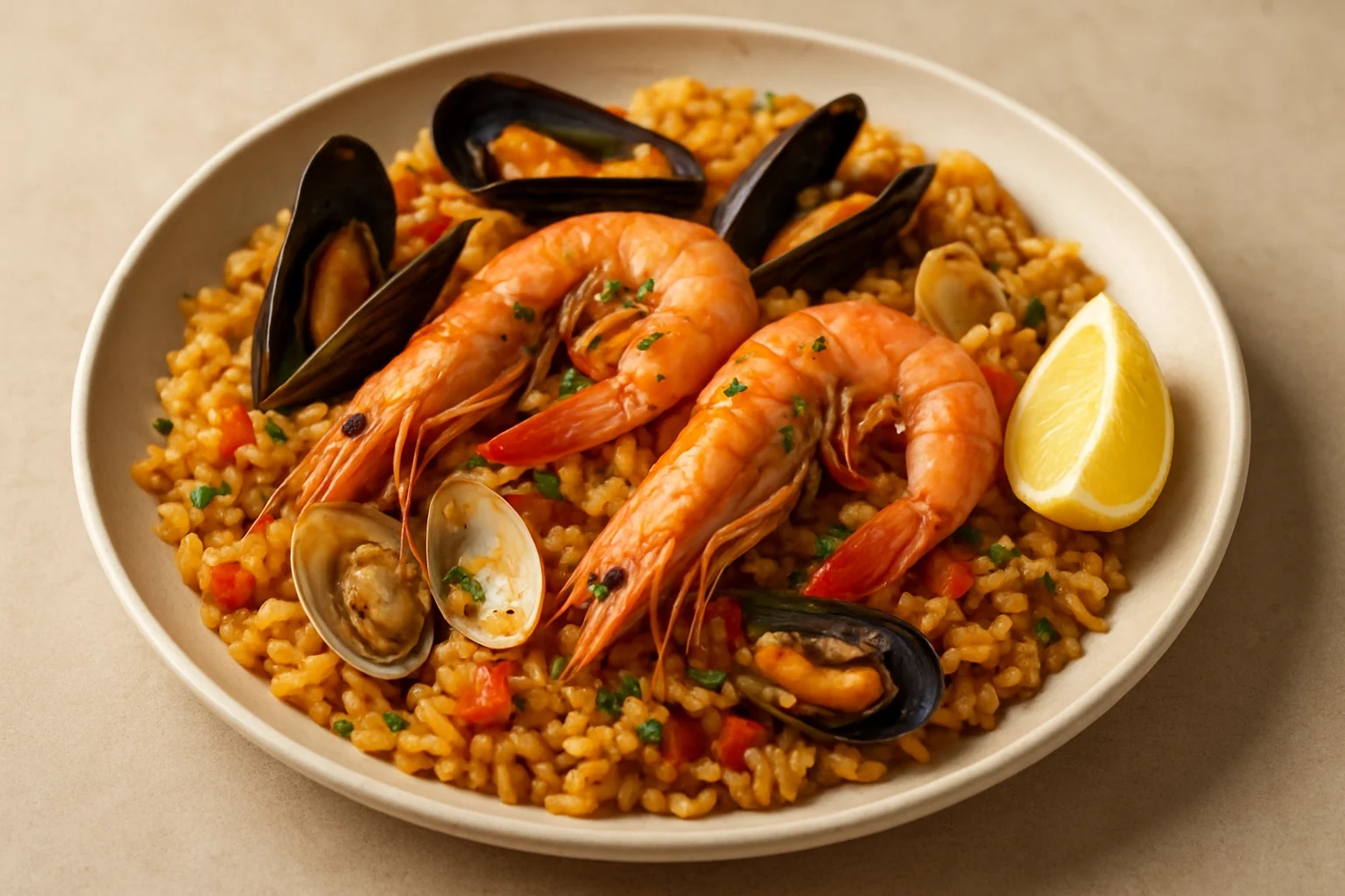 Paella aux fruits de mer