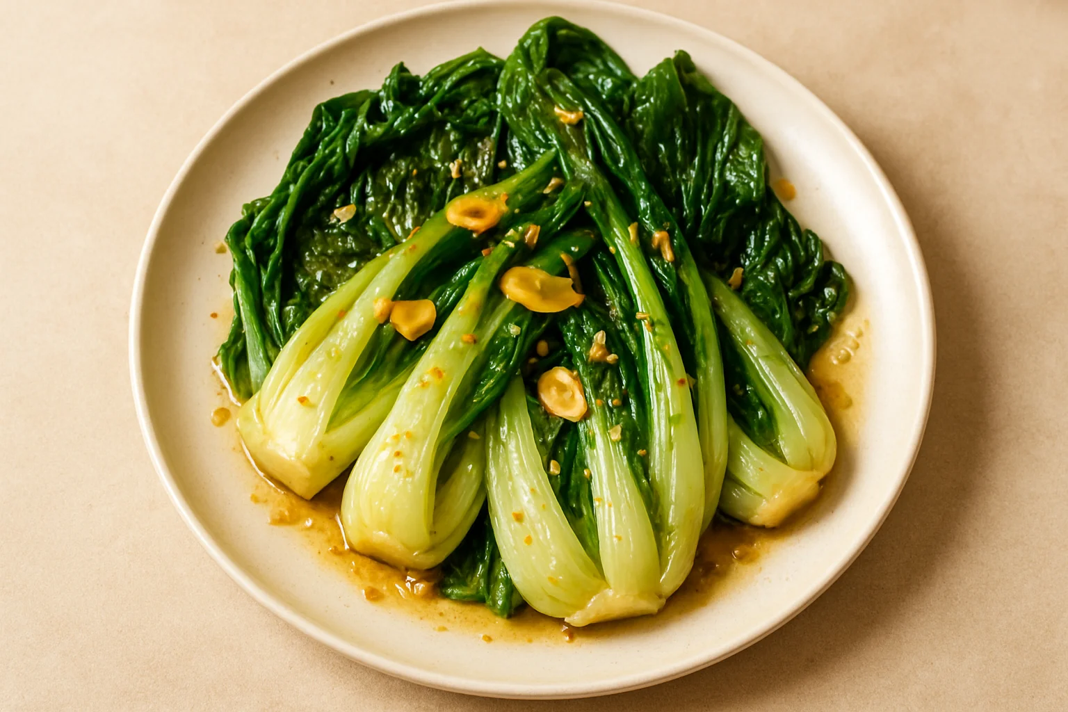 Pak-choï sauté à l'ail