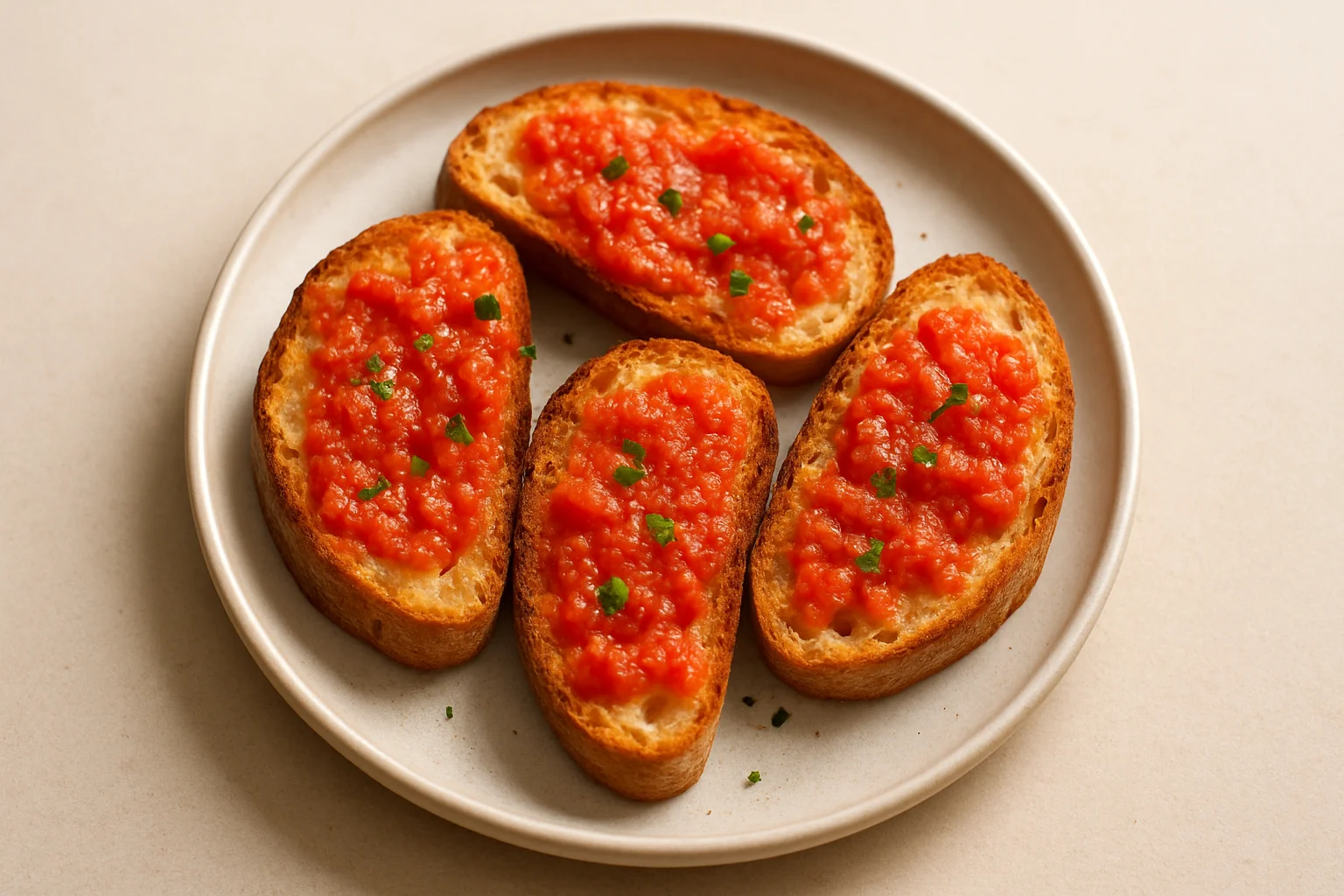 Pan con tomate