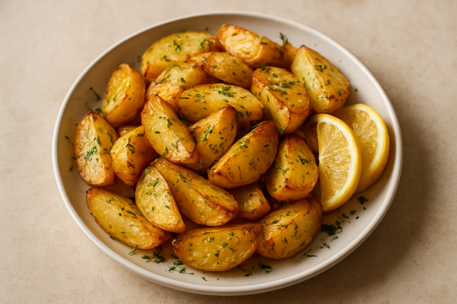 Pommes de terre grecques au citron