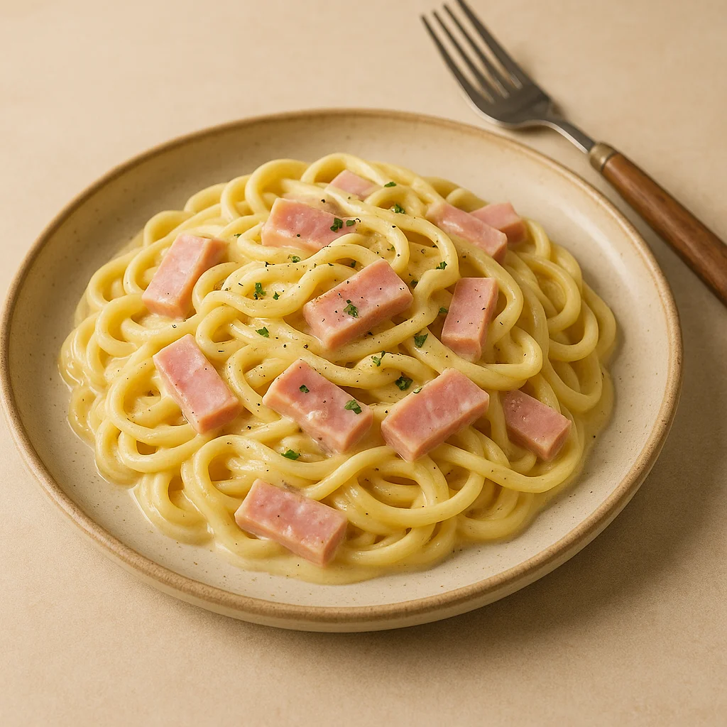 Pâtes jambon-crème