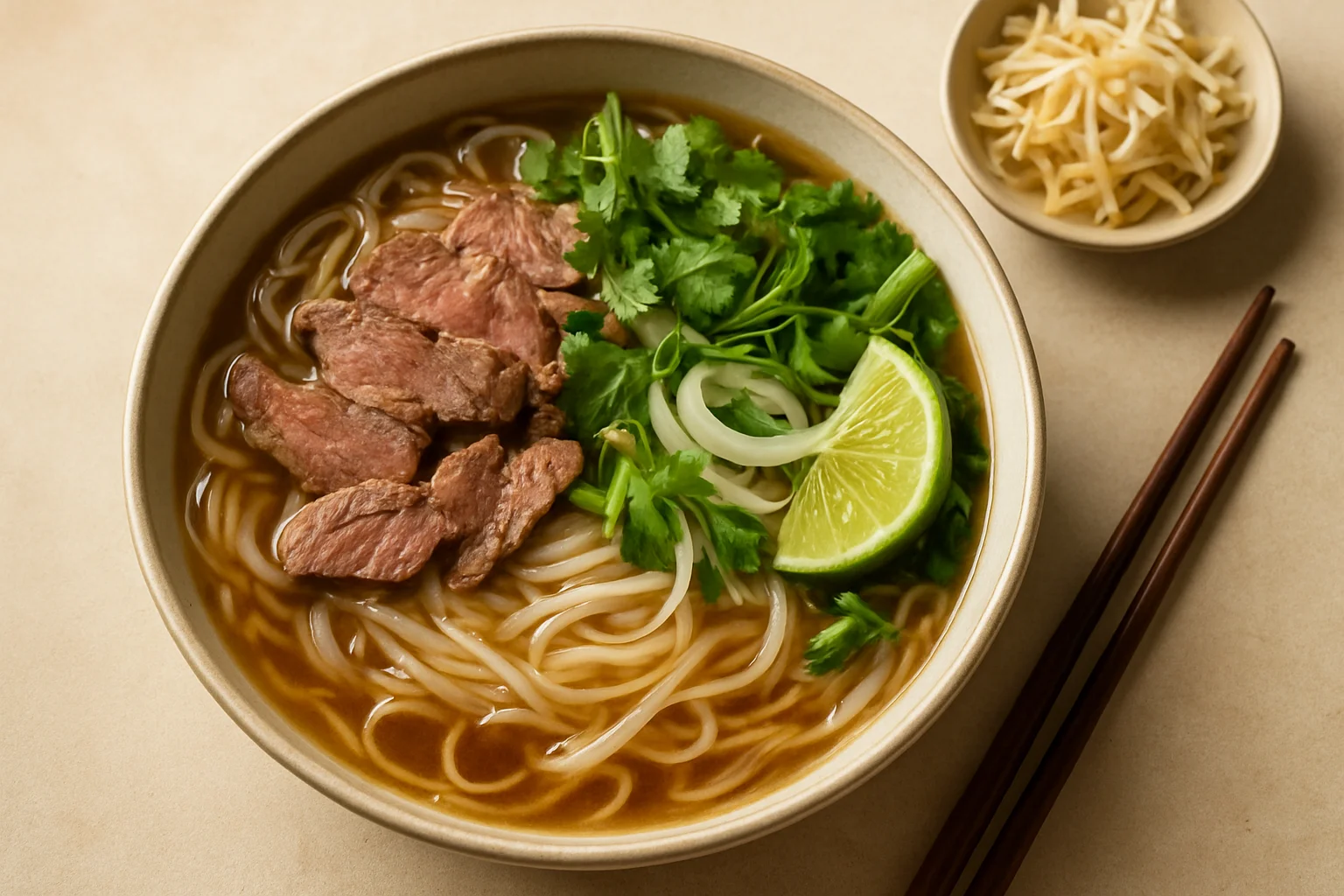 Phở bò (soupe de bœuf)