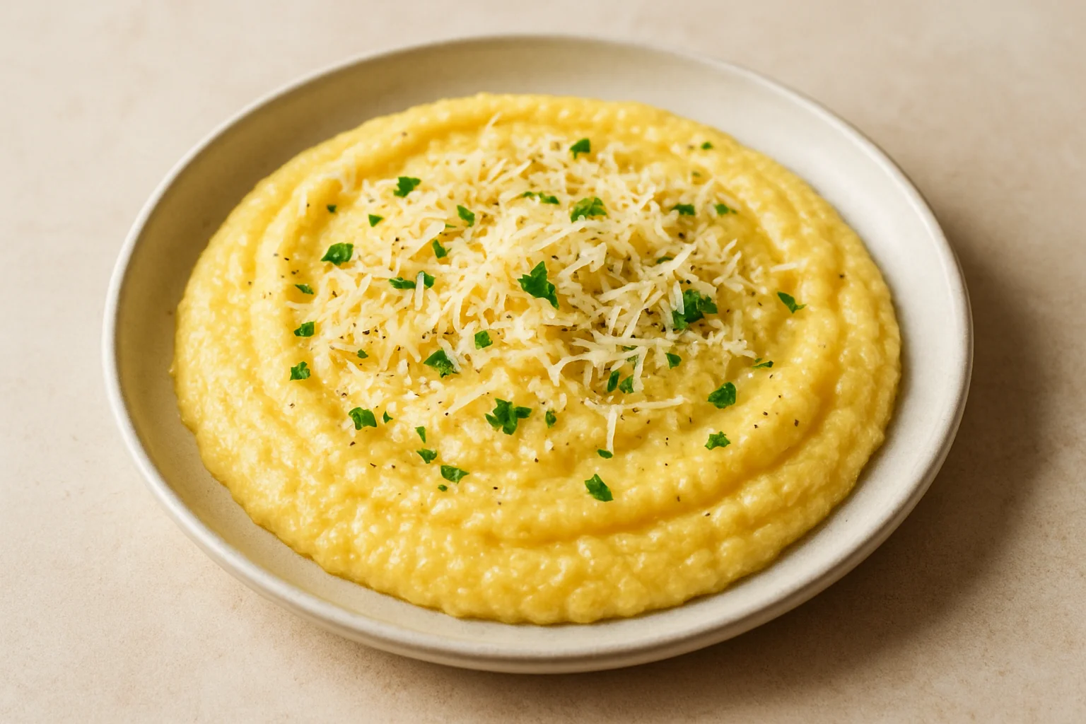 Polenta crémeuse au parmesan