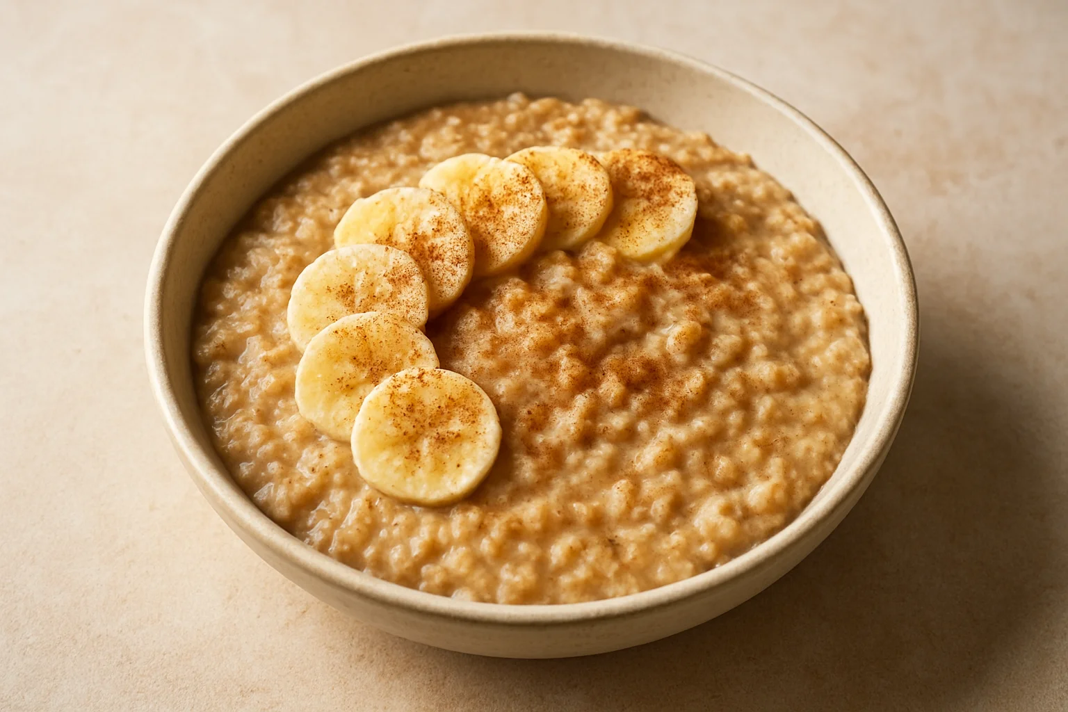 Porridge banane-cannelle