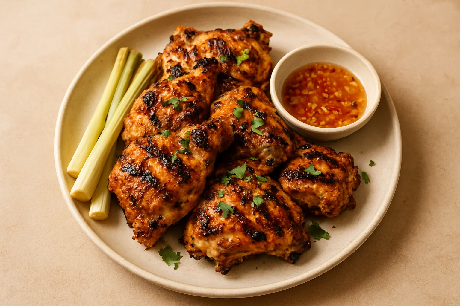 Poulet grillé à la citronnelle