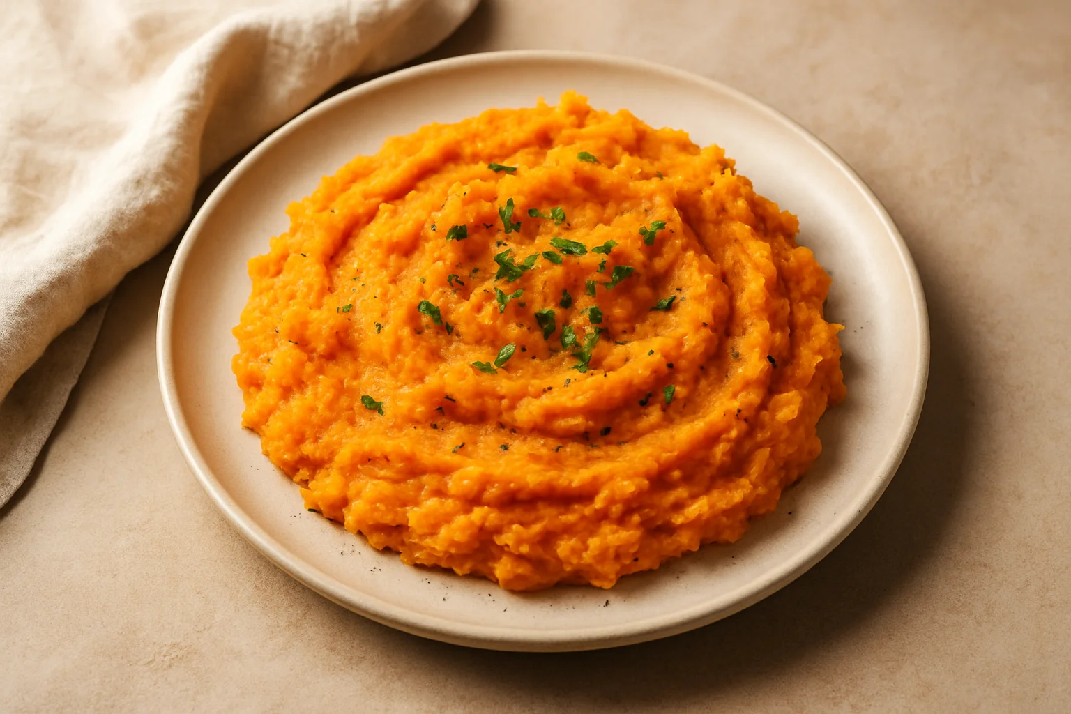 Purée de patate douce