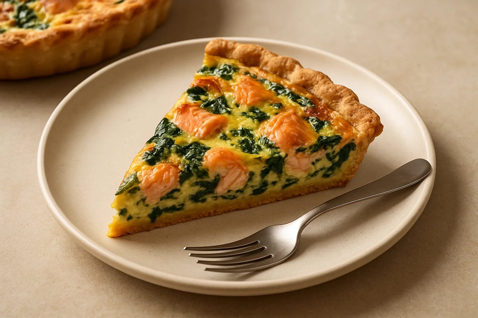 Quiche saumon-épinards