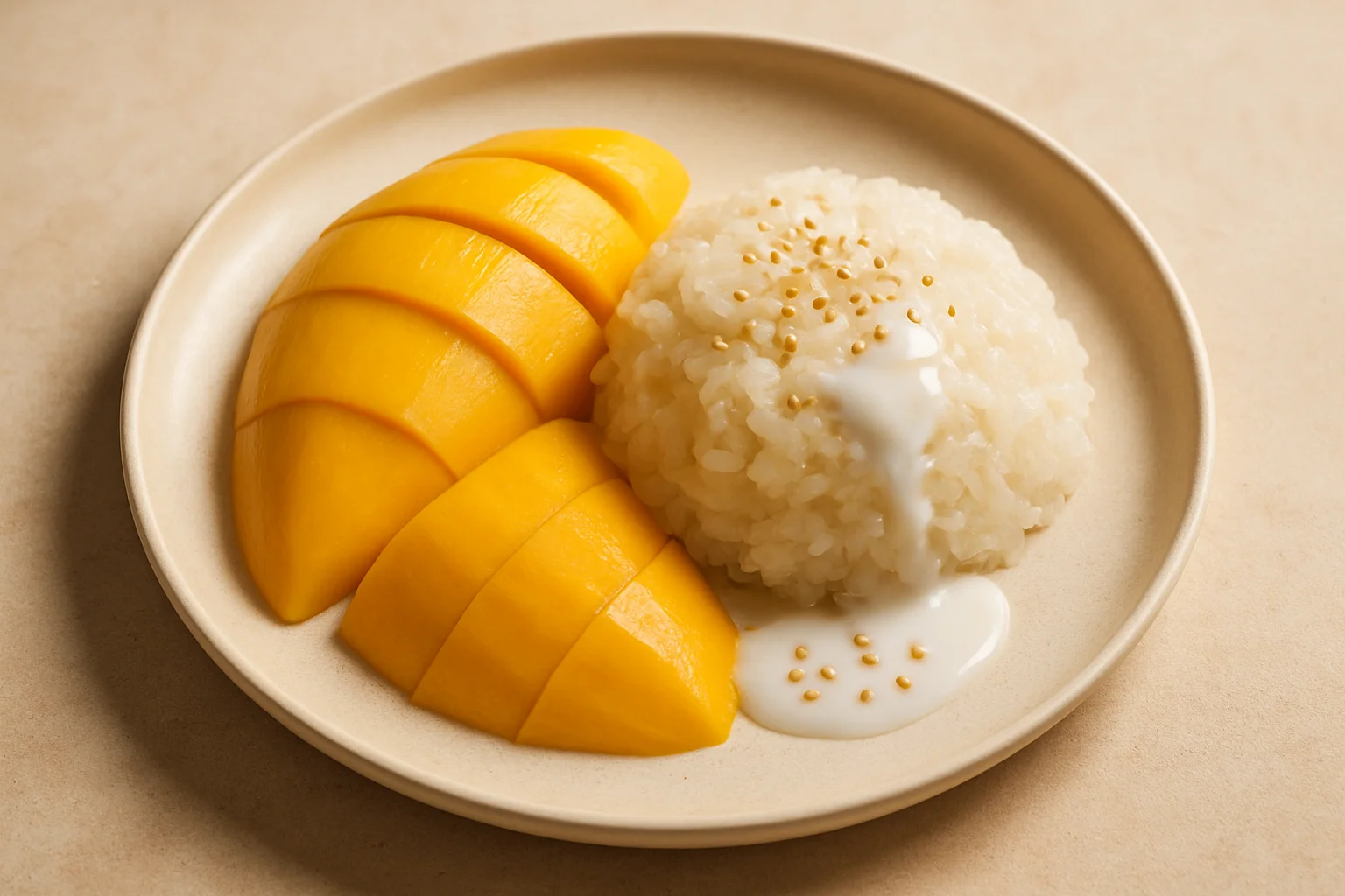 Riz gluant à la mangue