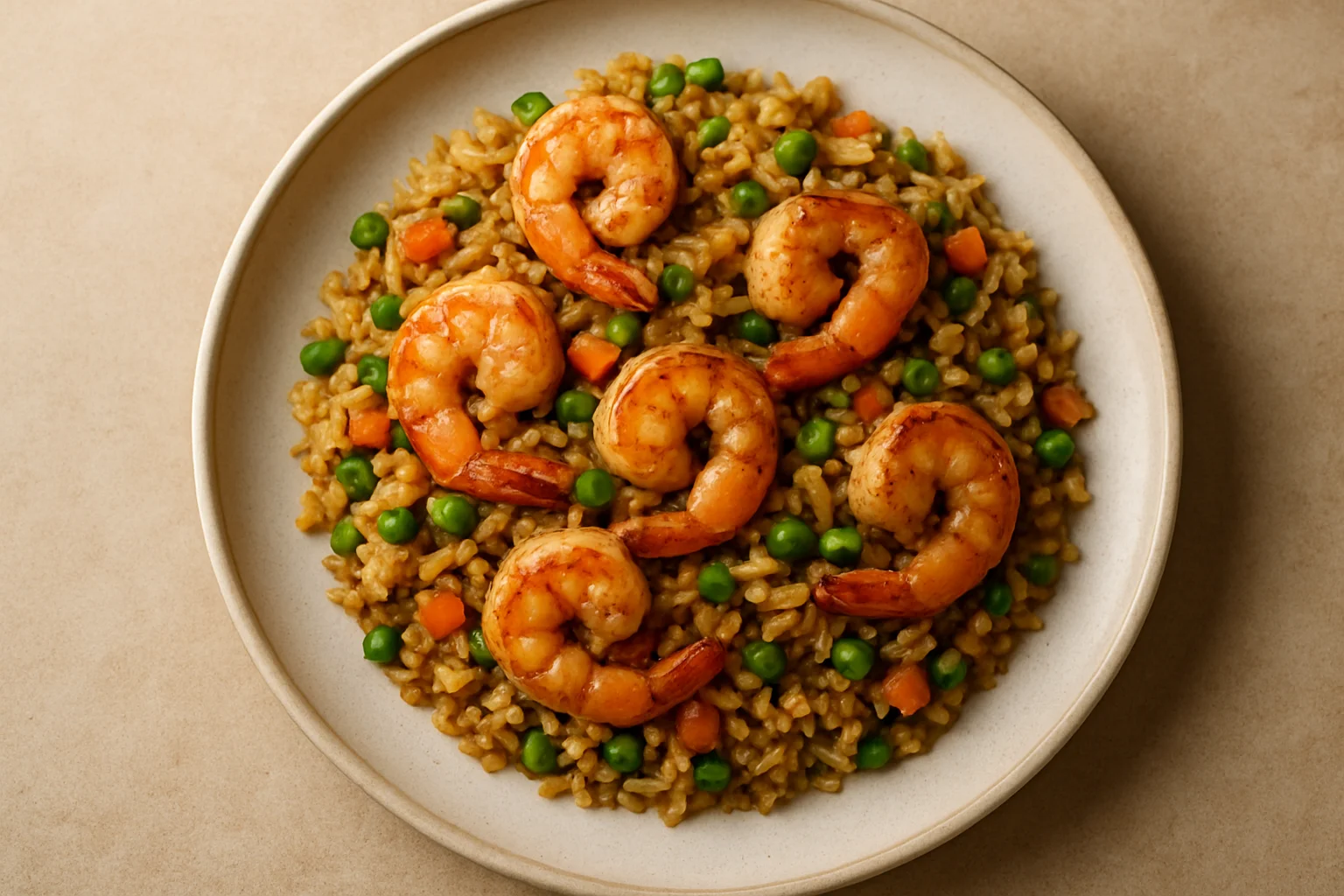 Riz sauté aux crevettes