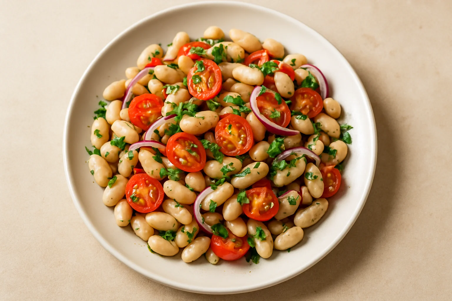 Salade de haricots blancs