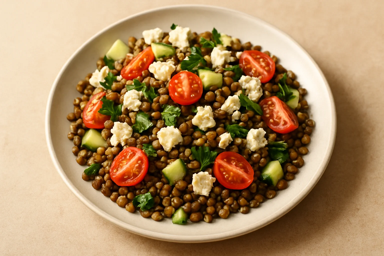 Salade de lentilles à la feta