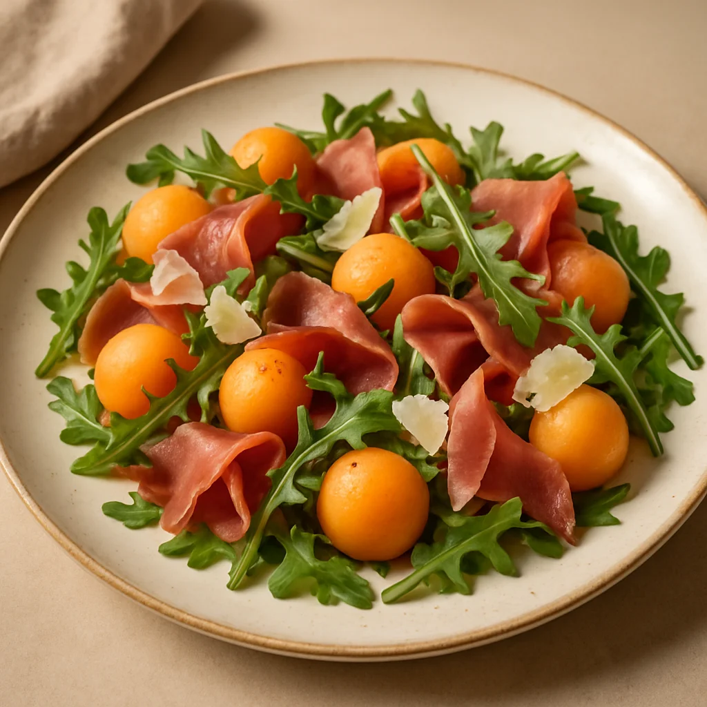 Salade melon & jambon