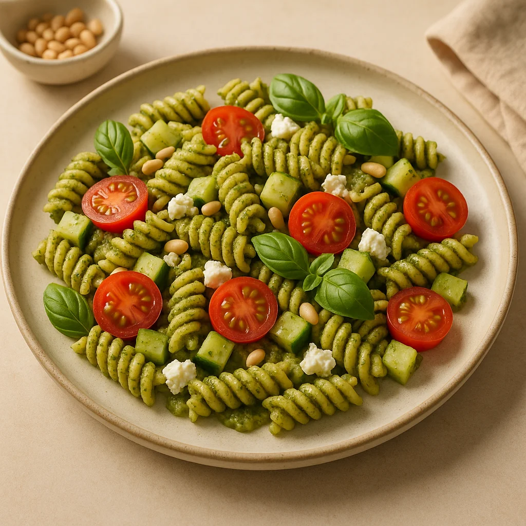 Salade de pâtes au pesto