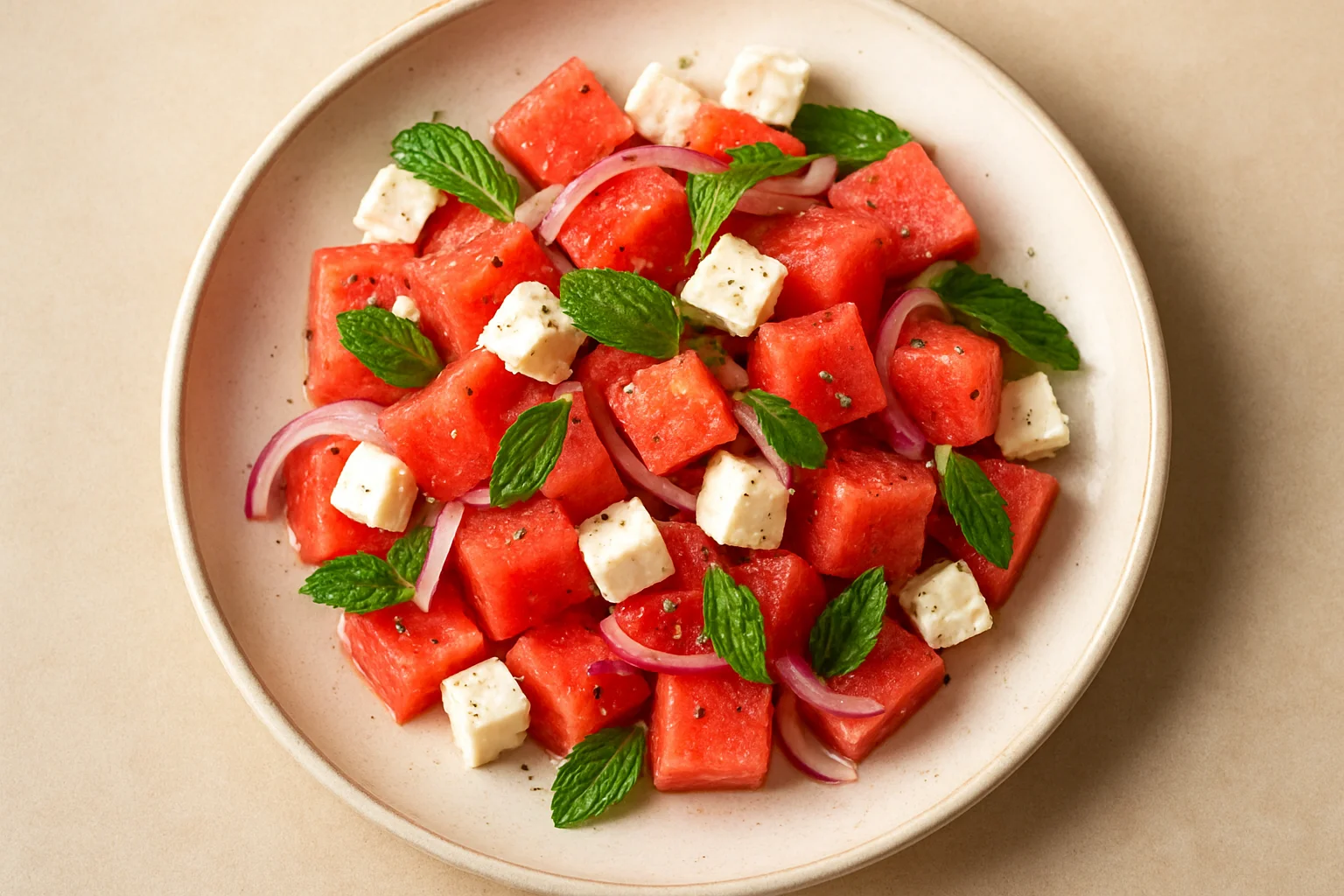 Salade pastèque feta