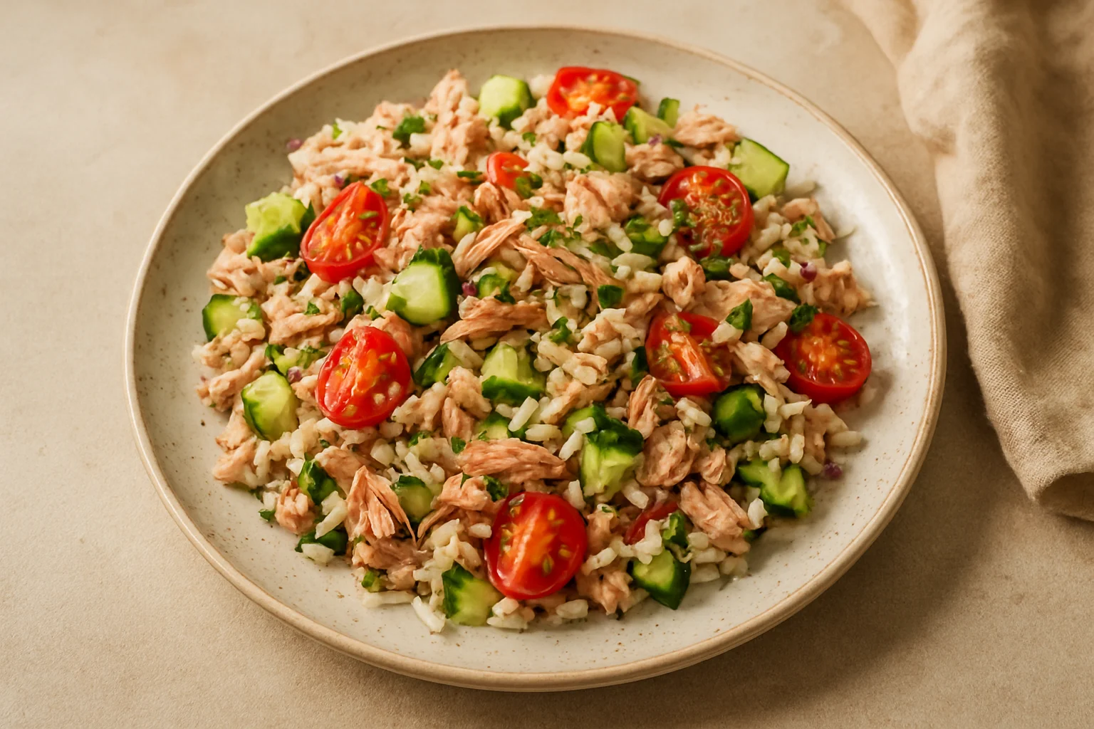 Salade de riz au thon