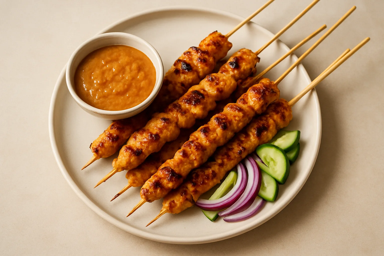 Brochettes de poulet satay