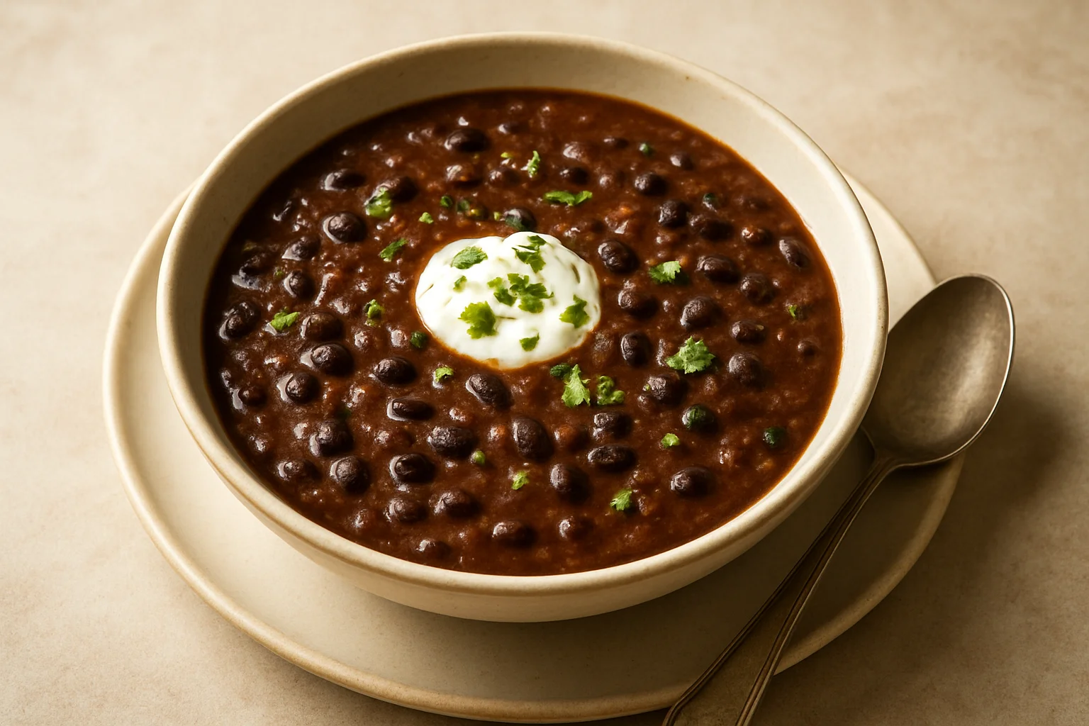 Soupe de haricots noirs