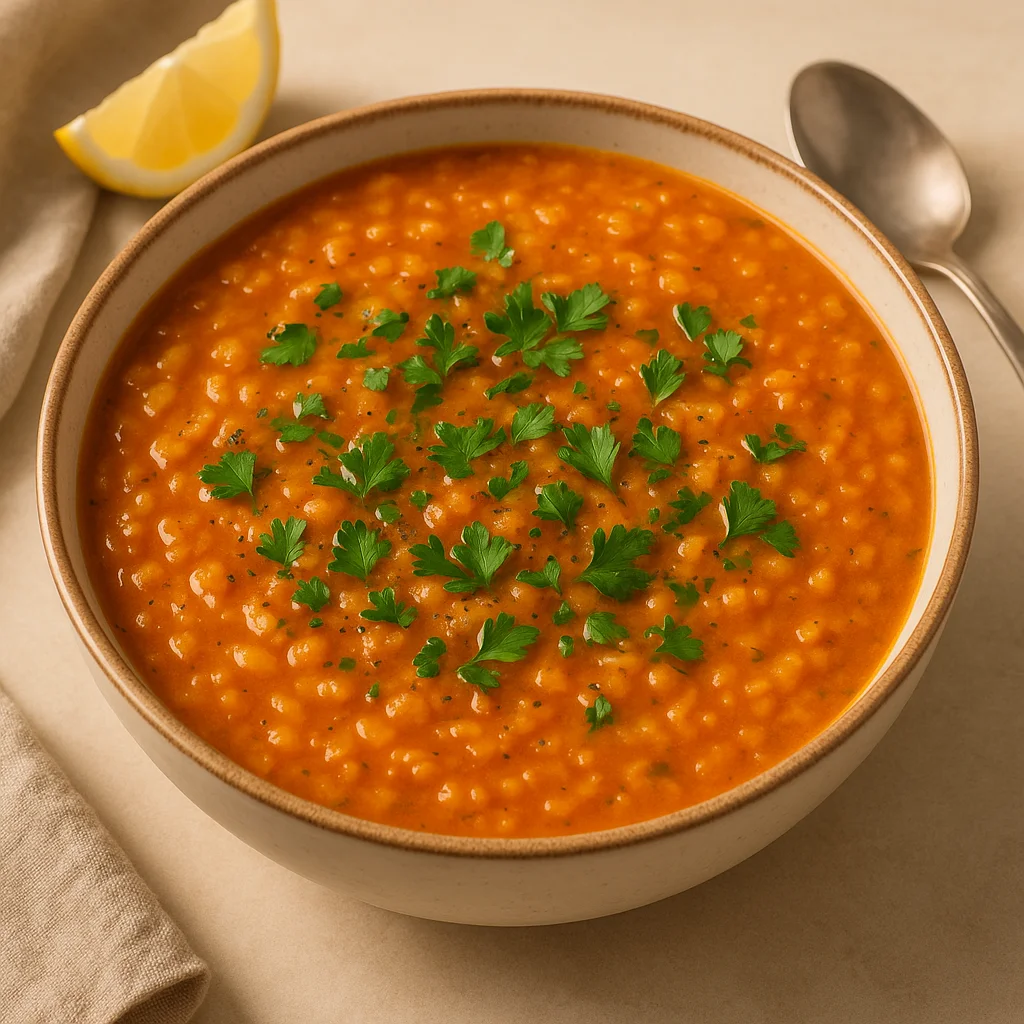 Soupe de lentilles corail