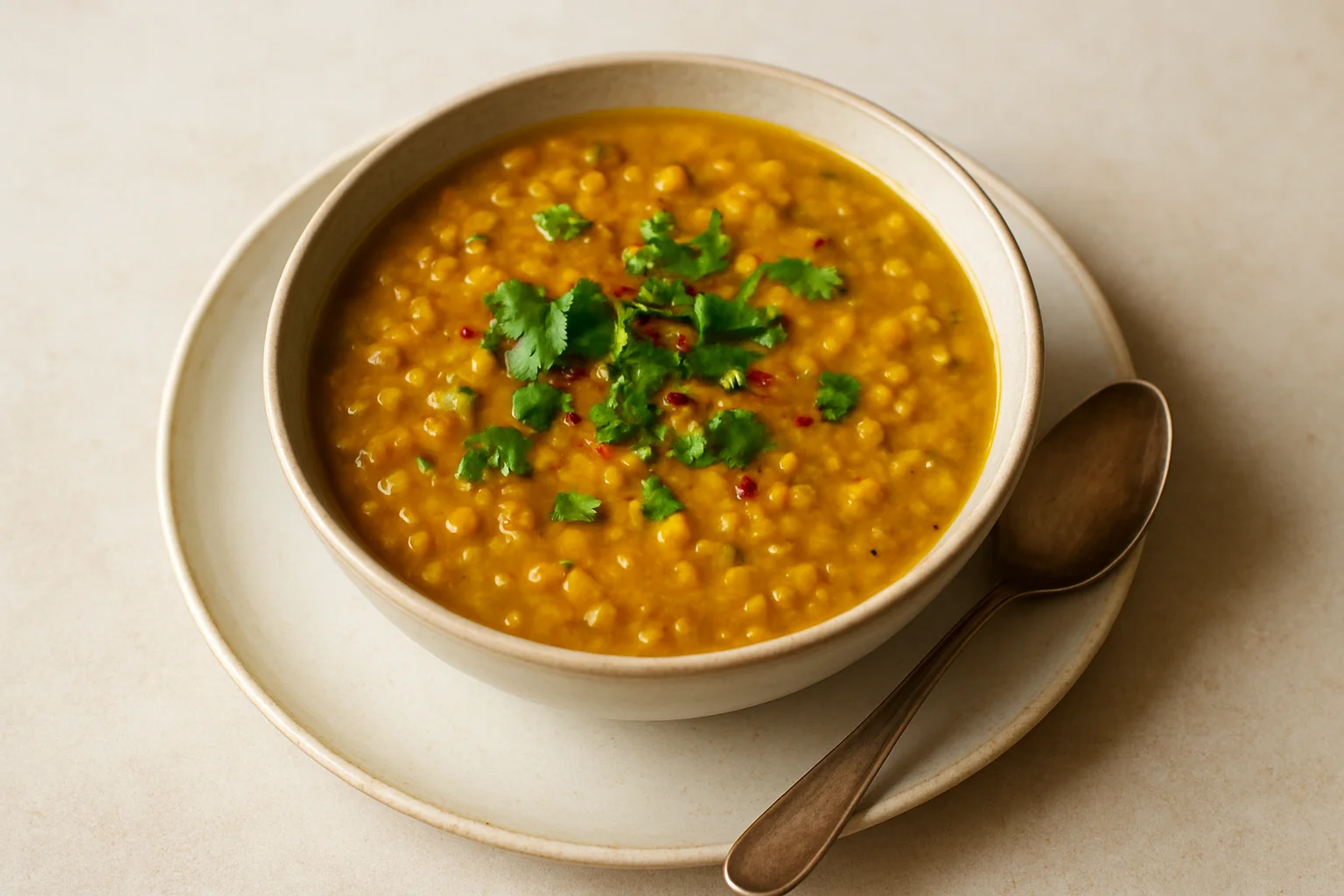 Soupe de lentilles au curry