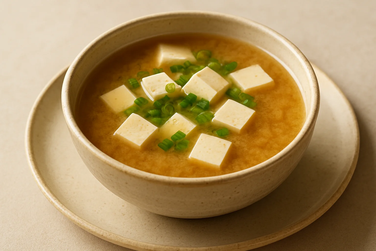 Soupe miso au tofu