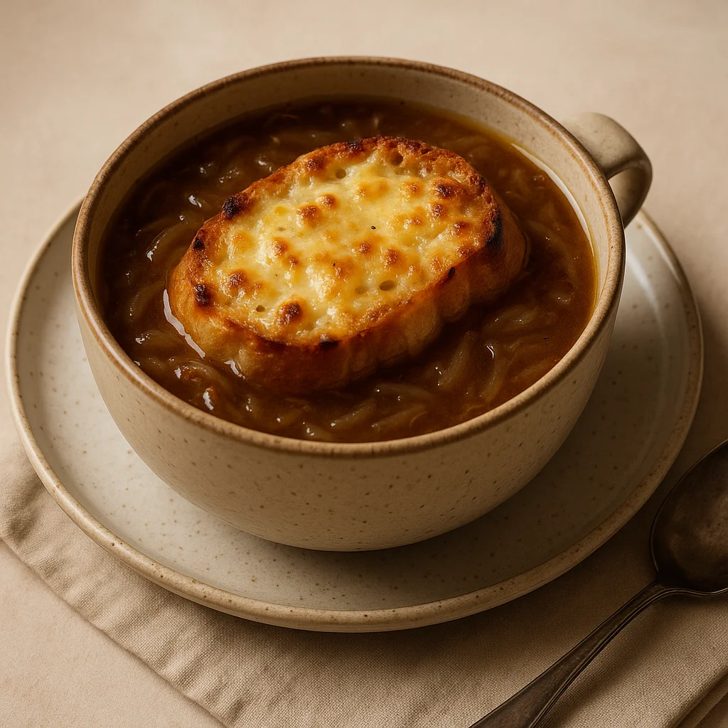 Soupe à l'oignon gratinée