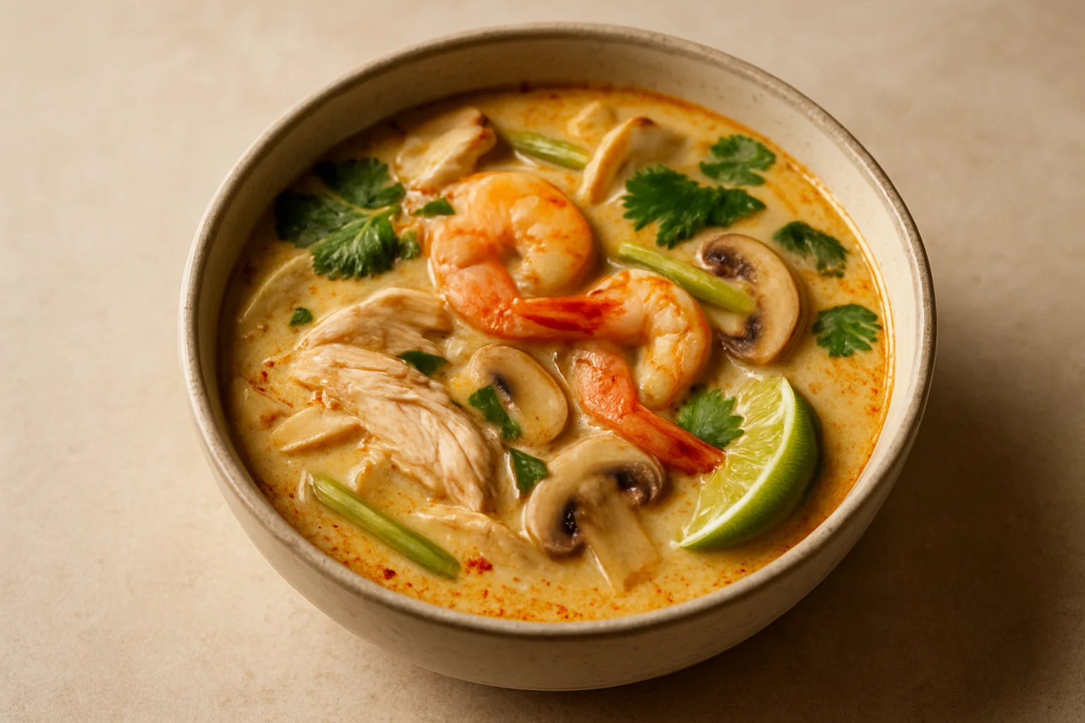 Soupe thaï tom kha
