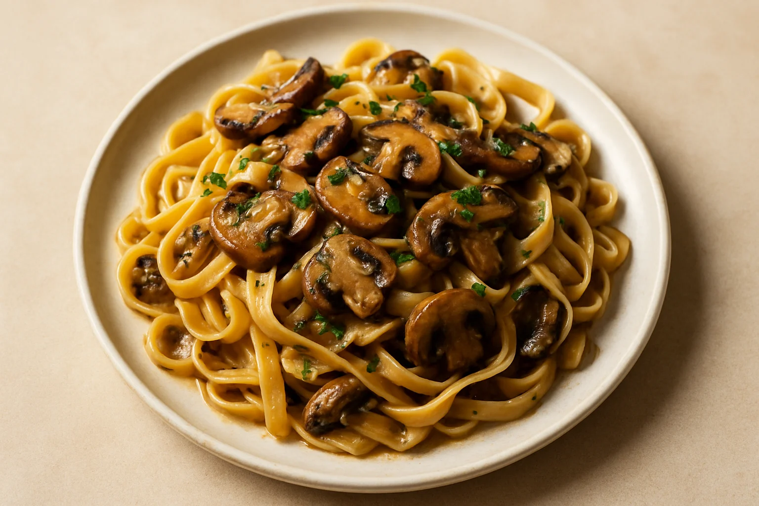 Tagliatelles aux champignons