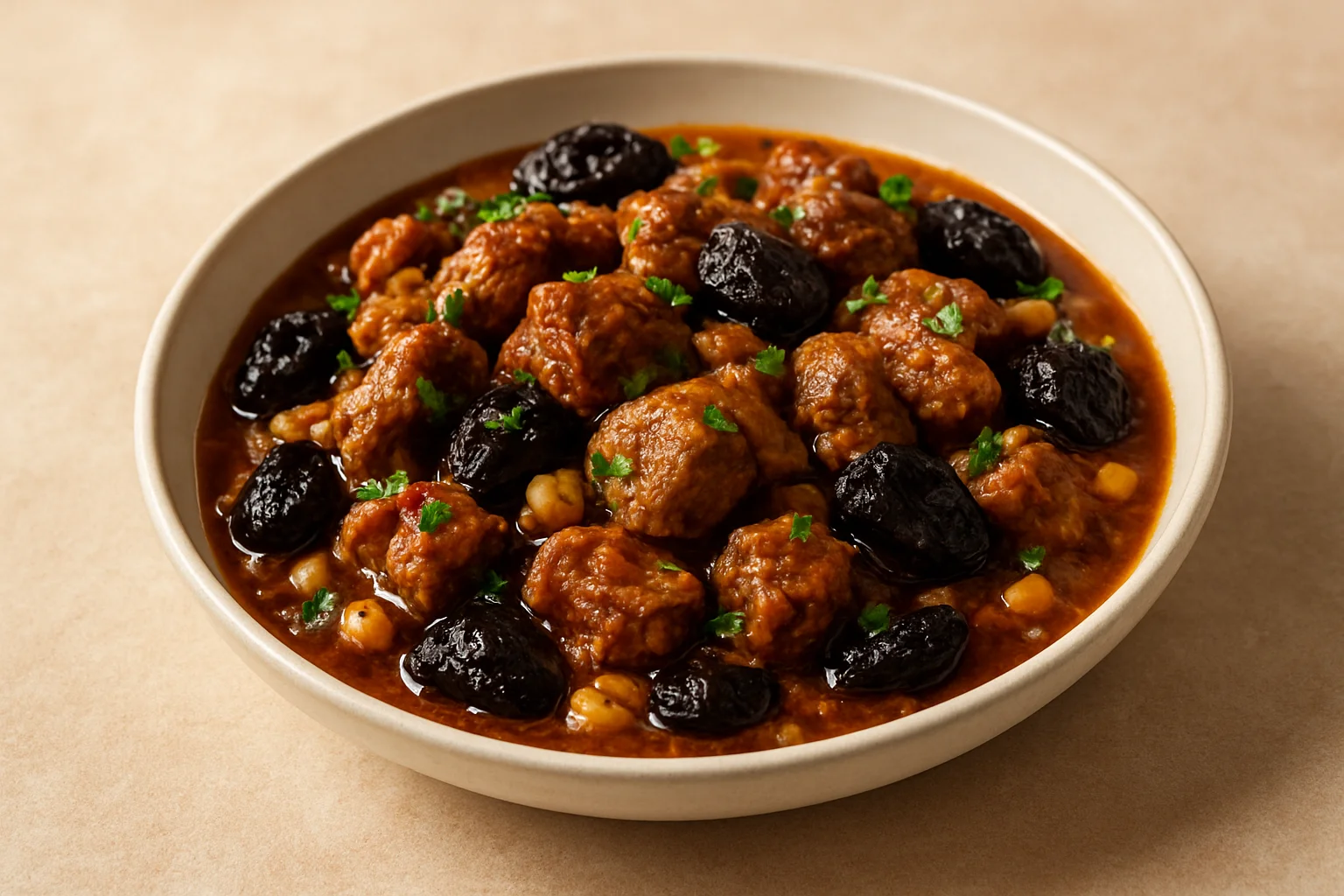 Tajine d'agneau aux pruneaux