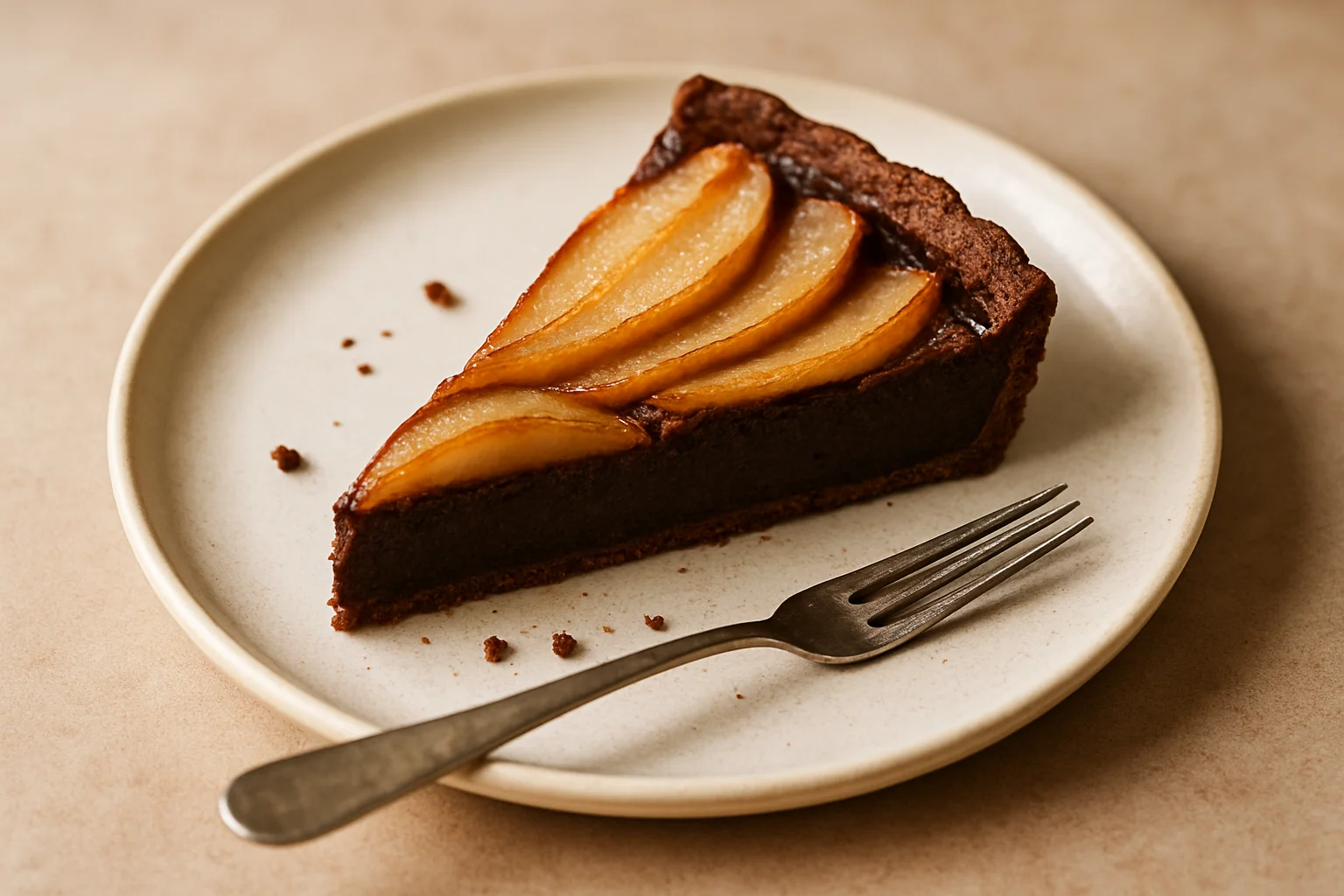 Tarte poire-chocolat