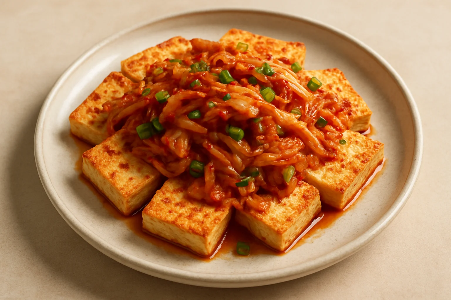 Tofu au kimchi sauté
