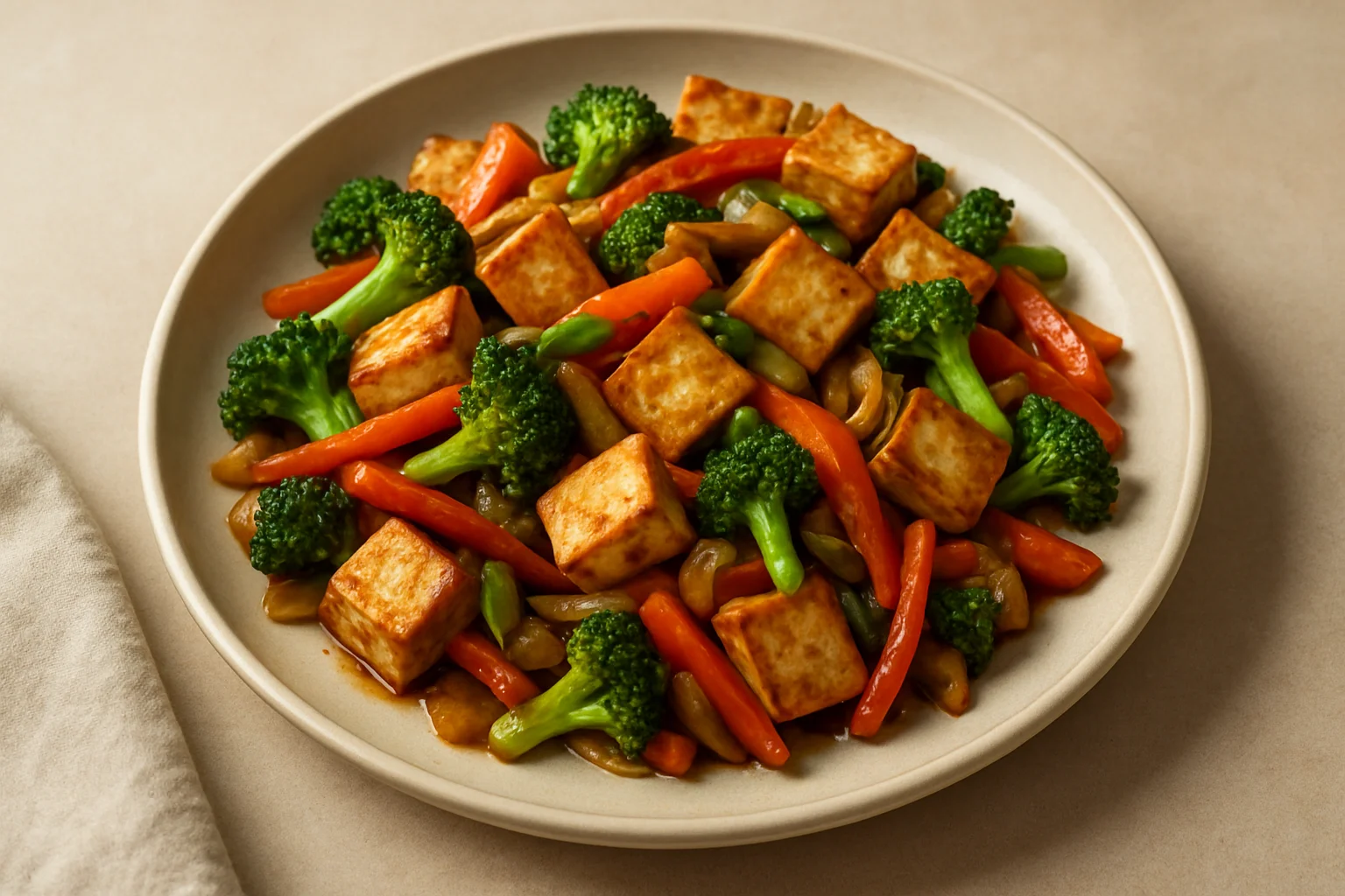 Tofu sauté aux légumes